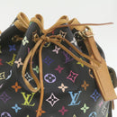 LOUIS VUITTON Monogram Multicolor Noe Shoulder Bag Black M42230 LV Auth am337bAV-6