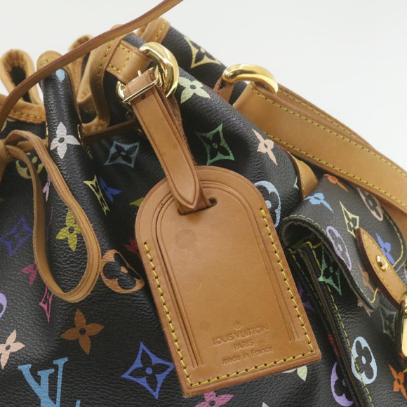 LOUIS VUITTON Monogram Multicolor Noe Shoulder Bag Black M42230 LV Auth am337bAV