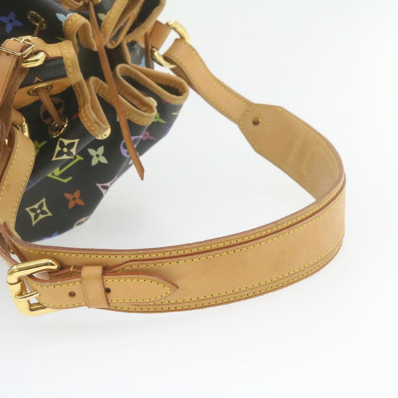 LOUIS VUITTON Monogram Multicolor Noe Shoulder Bag Black M42230 LV Auth am337bAV