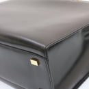 CELINE Hand Bag 2way Black Gold Tone Auth am354bV-10