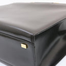 CELINE Hand Bag 2way Black Gold Tone Auth am354bV-12