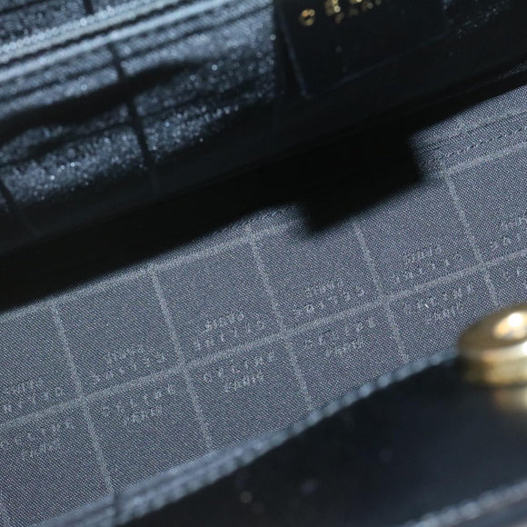 CELINE Hand Bag 2way Black Gold Tone Auth am354bV