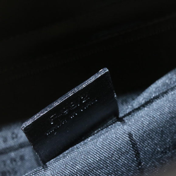 CELINE Hand Bag 2way Black Gold Tone Auth am354bV