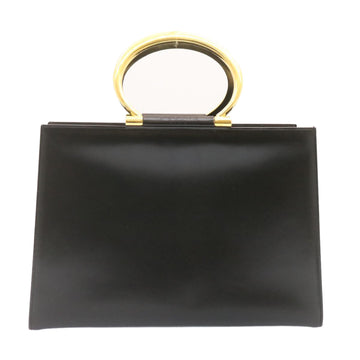 CELINE Hand Bag 2way Black Gold Tone Auth am354bV - 0