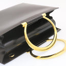 CELINE Hand Bag 2way Black Gold Tone Auth am354bV-6