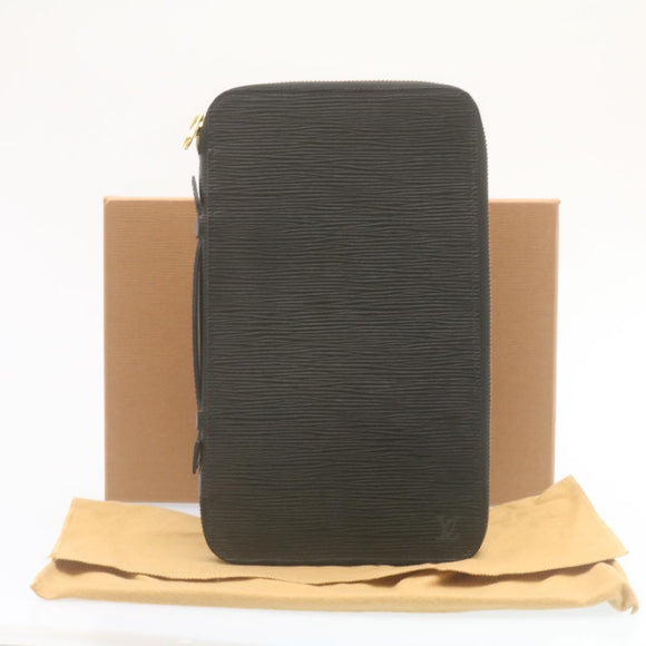LOUIS VUITTON Epi Travel Case Black LV Auth am447bV