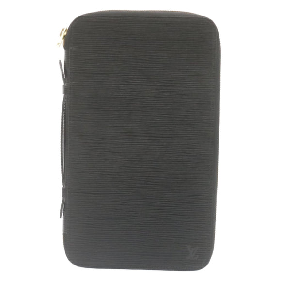 LOUIS VUITTON Epi Travel Case Black LV Auth am447bV