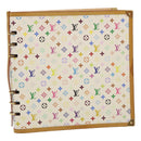 LOUIS VUITTON Monogram Multicolor Vendredi Note Cover Boek Wit LV Auth am474bAV-1