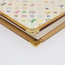 LOUIS VUITTON Monogram Multicolor Vendredi Note Cover Boek Wit LV Auth am474bAV-17