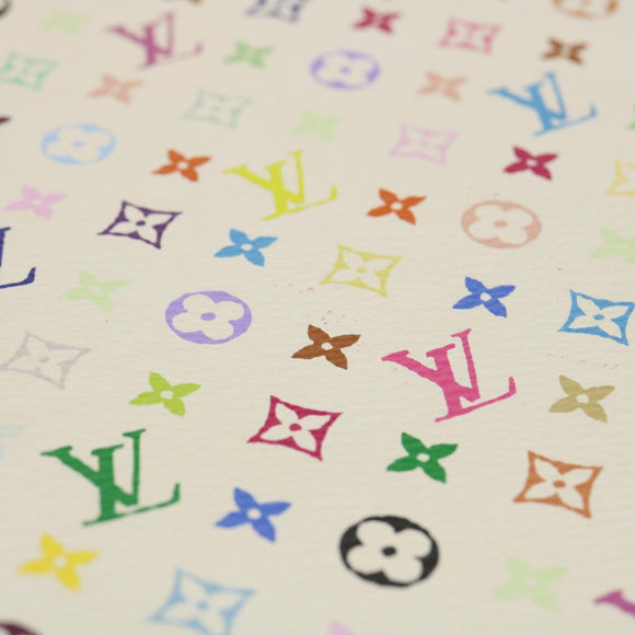 LOUIS VUITTON Monogram Multicolor Vendredi Note Cover Boek Wit LV Auth am474bAV