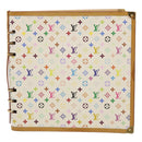 LOUIS VUITTON Monogram Multicolor Vendredi Note Cover Boek Wit LV Auth am474bAV-13