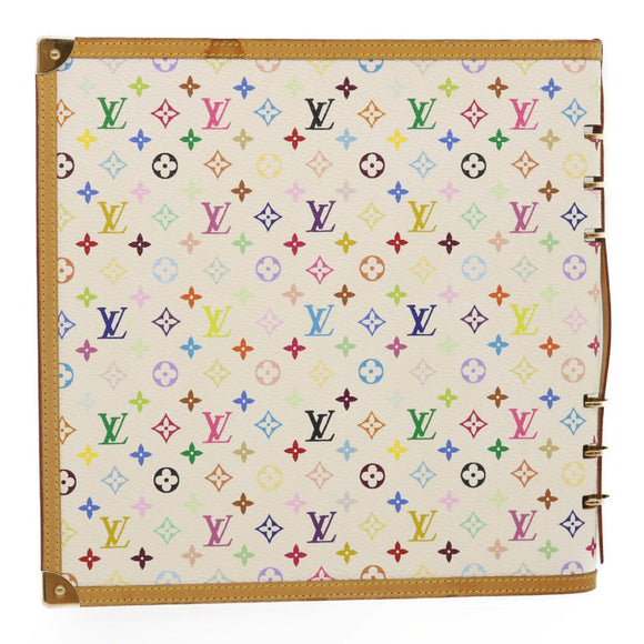 LOUIS VUITTON Monogram Multicolor Vendredi Note Cover Boek Wit LV Auth am474bAV