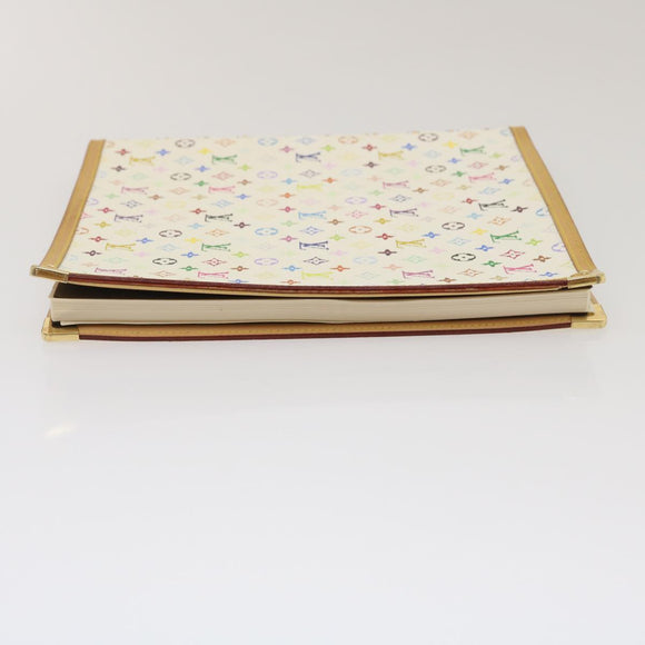 LOUIS VUITTON Monogram Multicolor Vendredi Note Cover Boek Wit LV Auth am474bAV