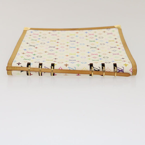 LOUIS VUITTON Monogram Multicolor Vendredi Note Cover Boek Wit LV Auth am474bAV