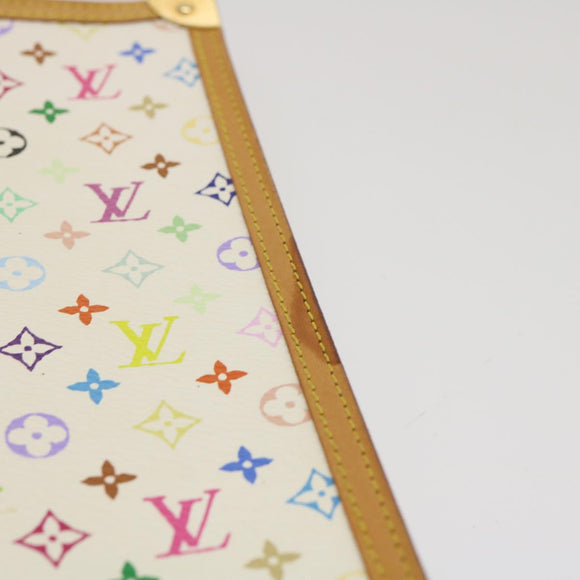LOUIS VUITTON Monogram Multicolor Vendredi Note Cover Boek Wit LV Auth am474bAV