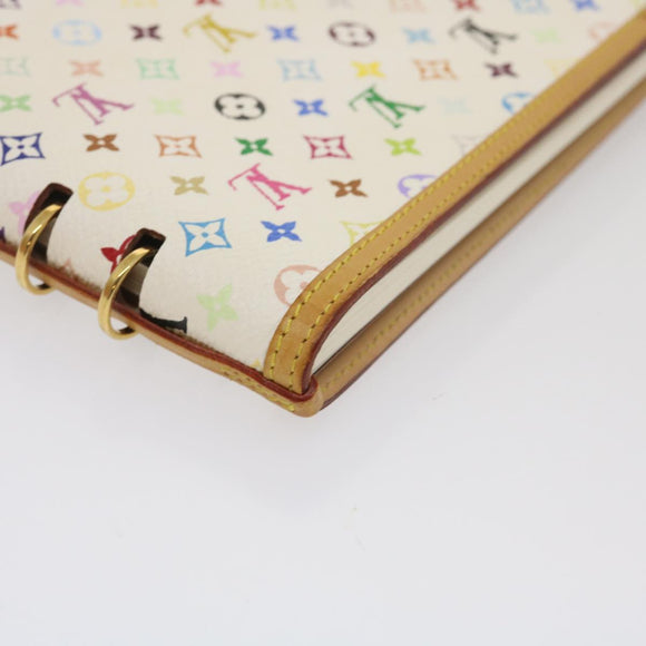 LOUIS VUITTON Monogram Multicolor Vendredi Note Cover Boek Wit LV Auth am474bAV