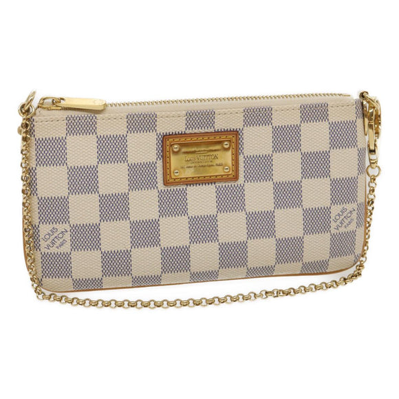 LOUIS VUITTON Damier Azur Pochette Mira MM Accessory Pouch N60027 LV am478bSA