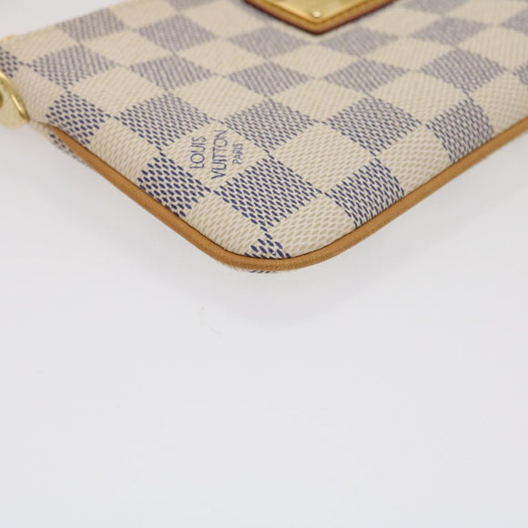 LOUIS VUITTON Damier Azur Pochette Mira MM Accessory Pouch N60027 LV am478bSA