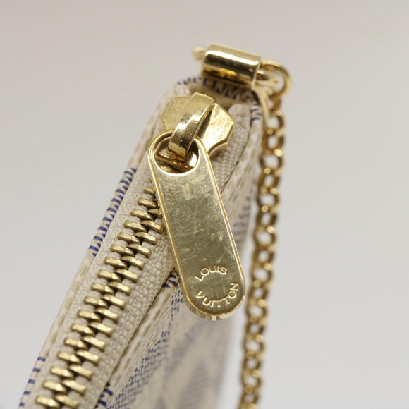 LOUIS VUITTON Damier Azur Pochette Mira MM Accessory Pouch N60027 LV am478bSAM