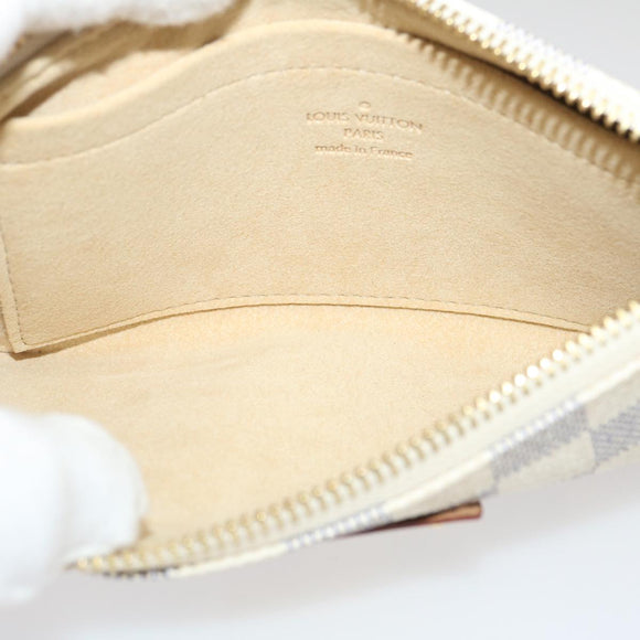 LOUIS VUITTON Damier Azur Pochette Mira MM Accessory Pouch N60027 LV am478bSA