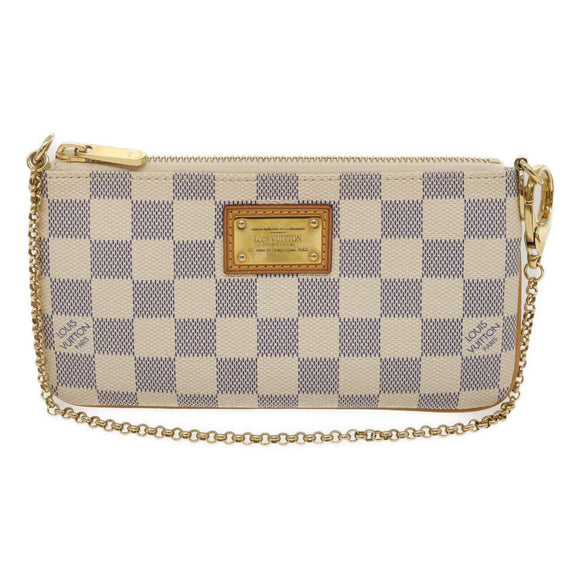 LOUIS VUITTON Damier Azur Pochette Mira MM Accessory Pouch N60027 LV am478bSA
