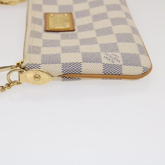 LOUIS VUITTON Damier Azur Pochette Mira MM Accessory Pouch N60027 LV am478bSAM