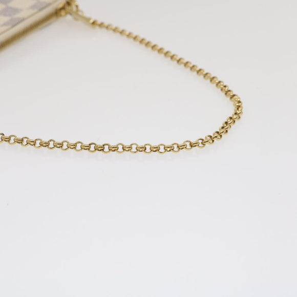 LOUIS VUITTON Damier Azur Pochette Mira MM Accessory Pouch N60027 LV am478bSA