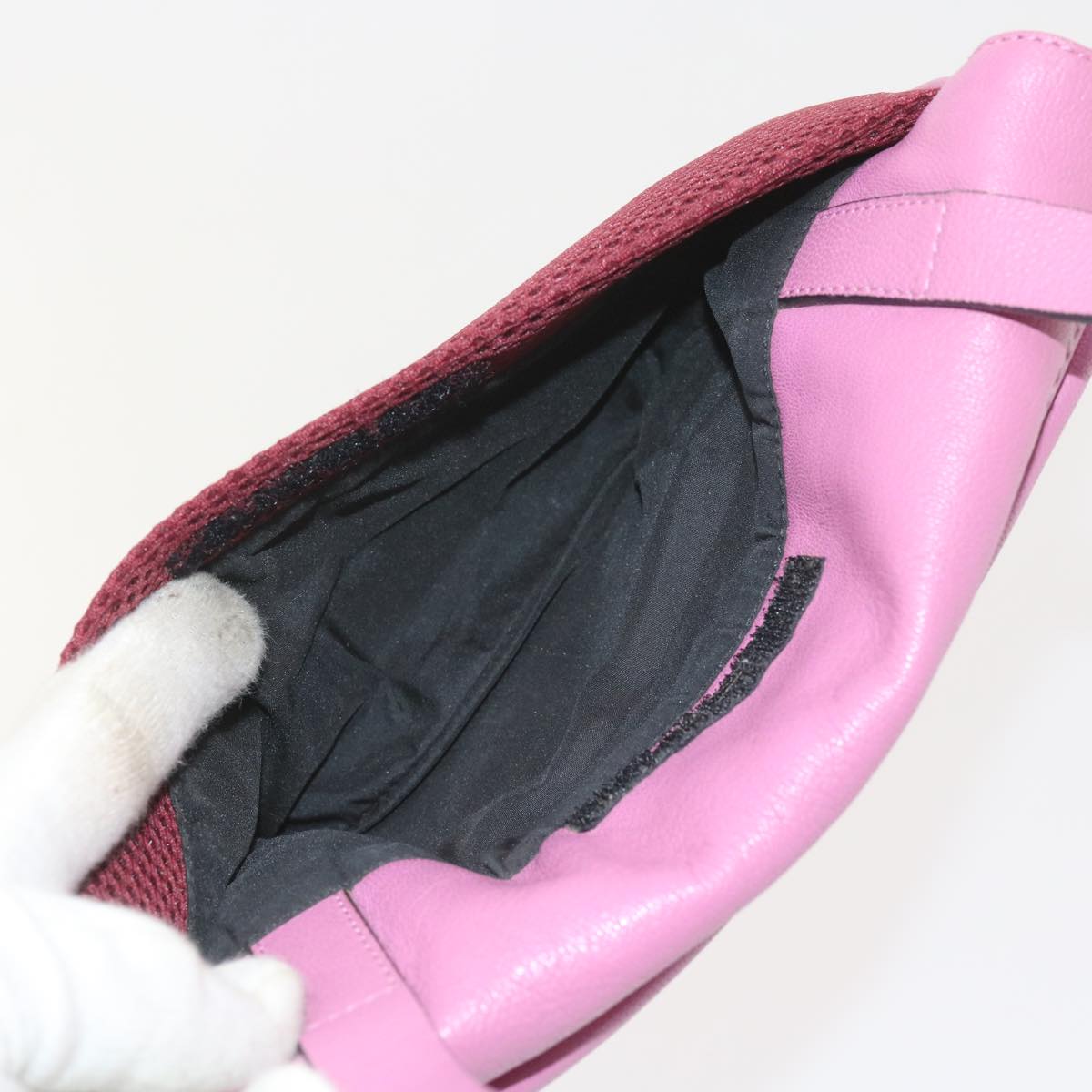Miu Miu Shoulder Bag Leather Pink Auth bs10063