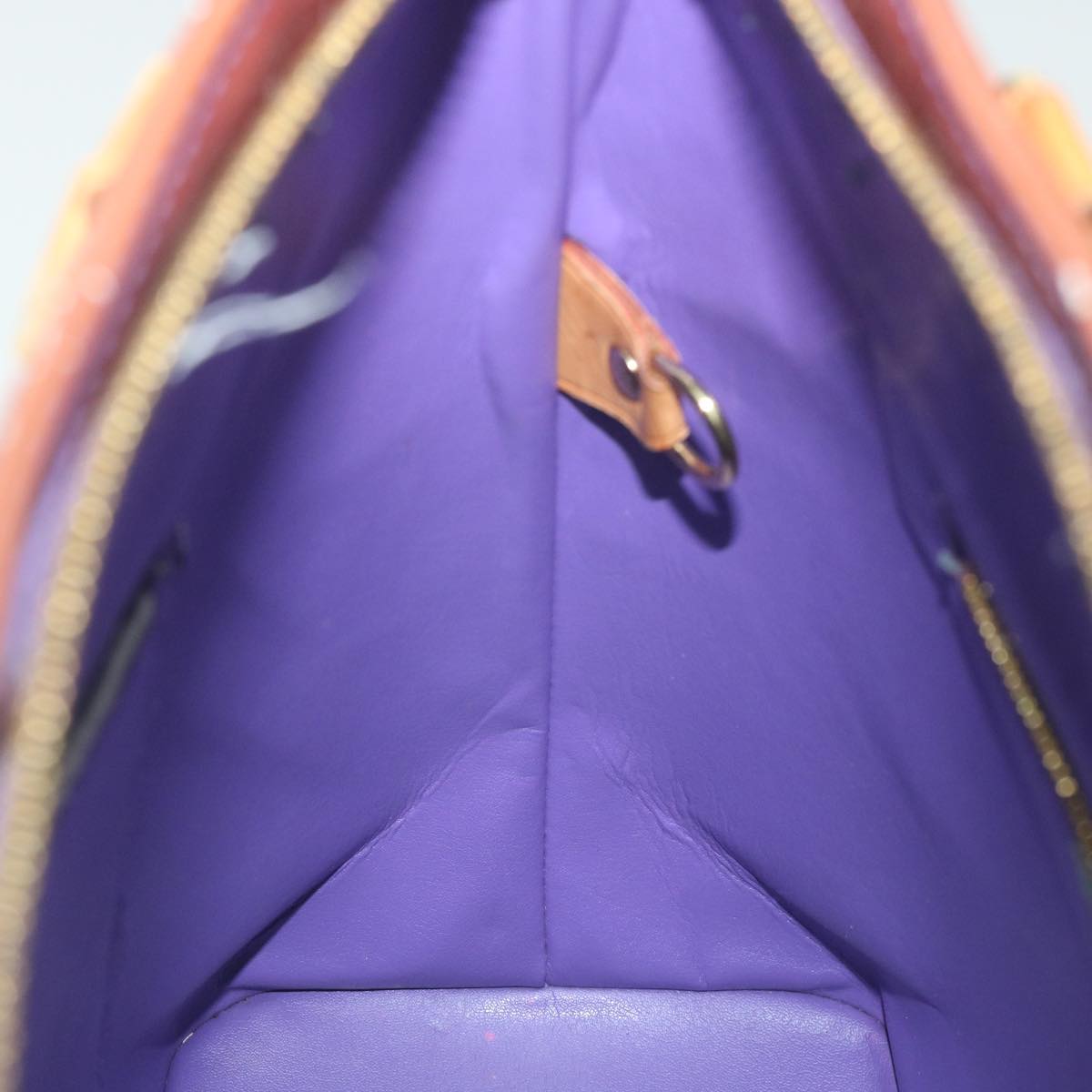LOUIS VUITTON Monogram Vernis Houston Hand Bag Purple M91093 LV Auth bs10075