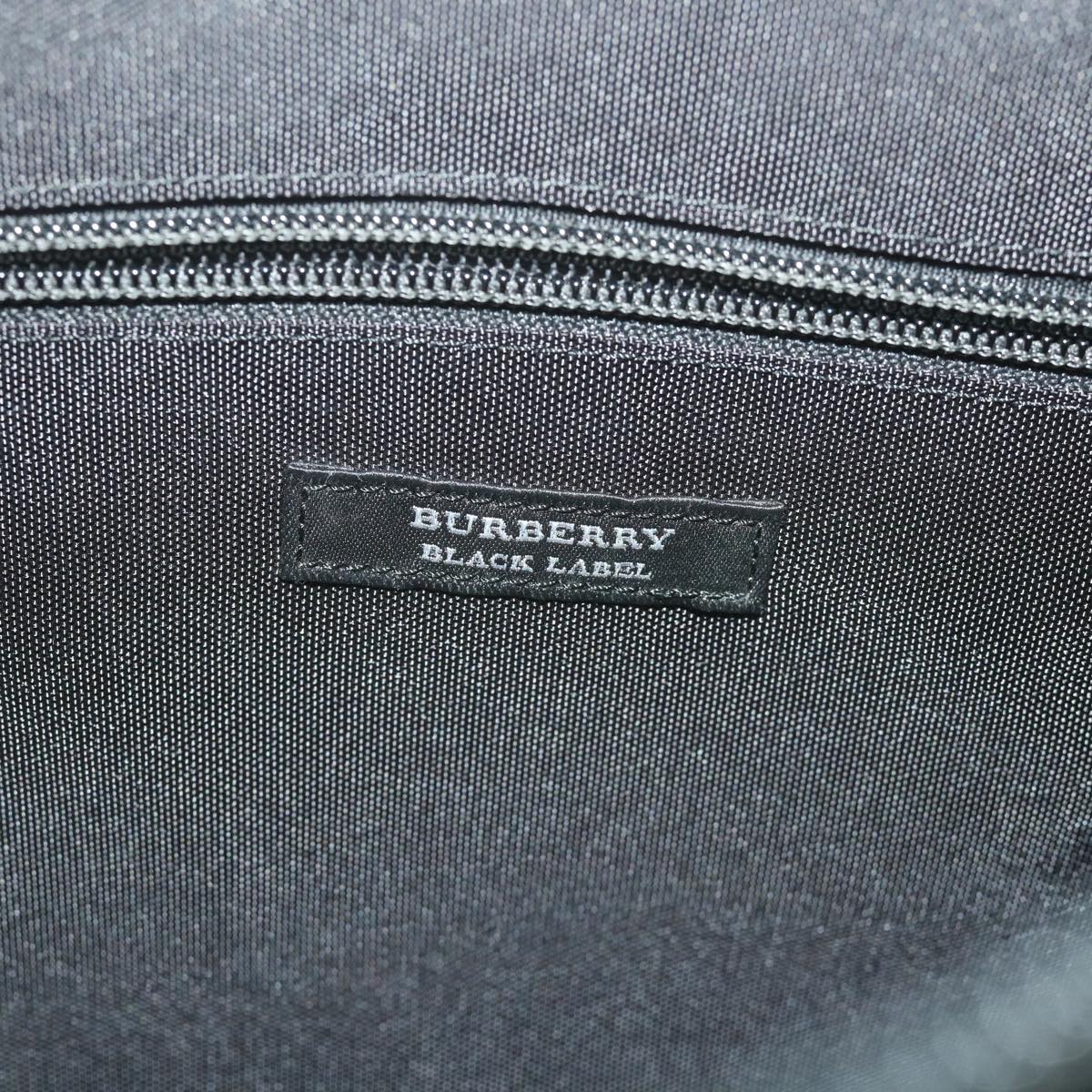 BURBERRY Black Label Hand Bag Nylon Black Auth bs10089