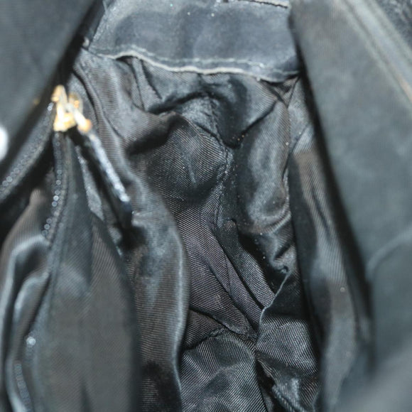 CELINE Shoulder Bag Nylon Black Auth bs10094