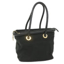 CELINE Shoulder Bag Nylon Black Auth bs10094-1
