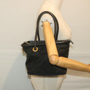 CELINE Shoulder Bag Nylon Black Auth bs10094-21