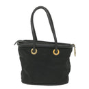 CELINE Shoulder Bag Nylon Black Auth bs10094-2
