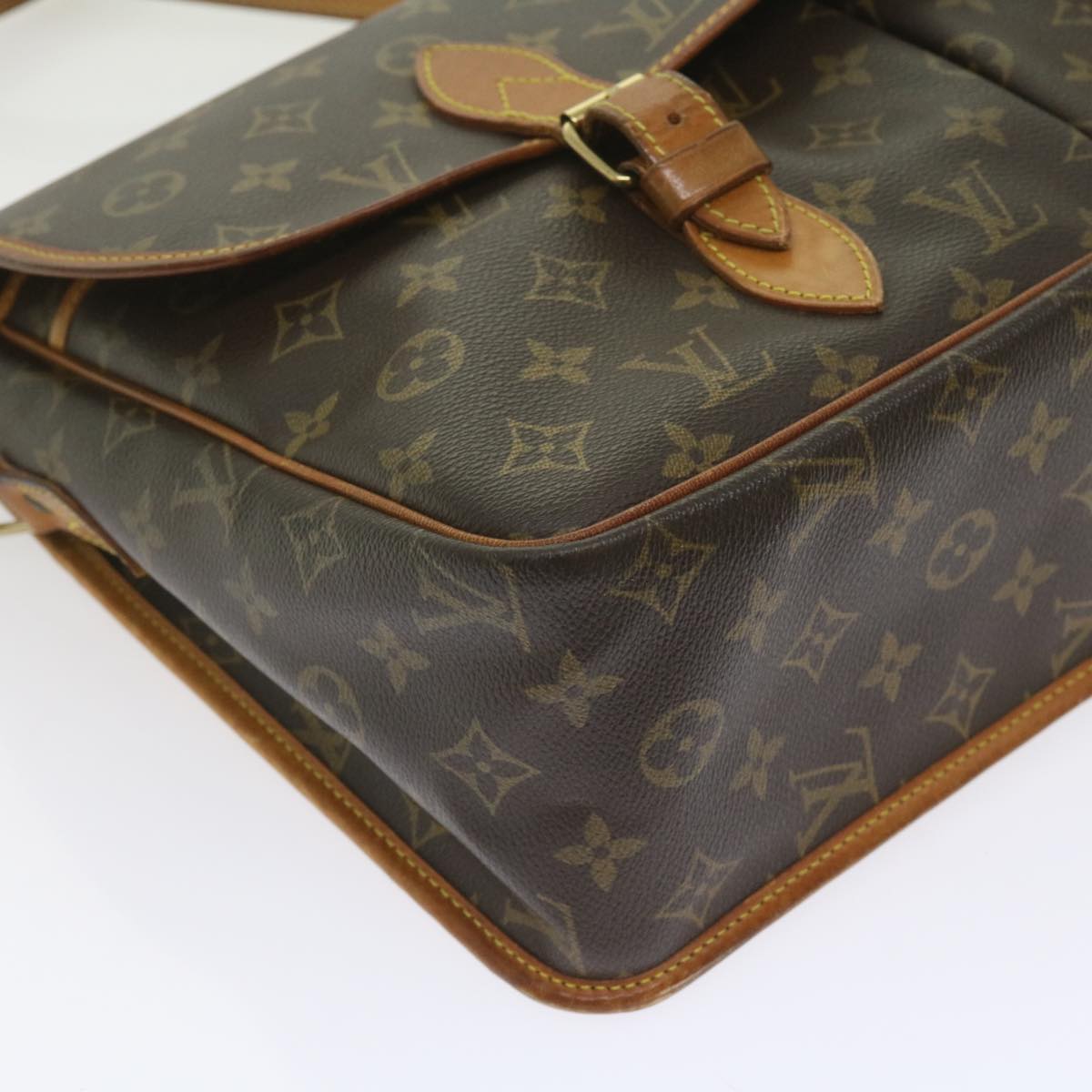 LOUIS VUITTON Monogram Gibeciere GM Shoulder Bag M42246 LV Auth bs10124