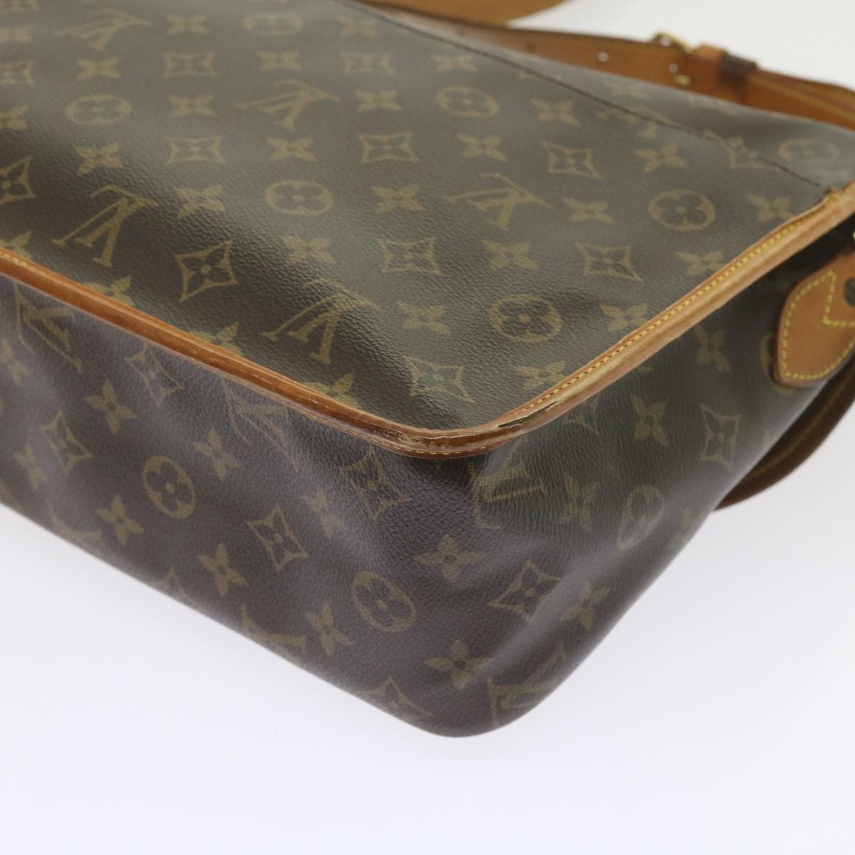 LOUIS VUITTON Monogram Gibeciere GM Shoulder Bag M42246 LV Auth bs10124