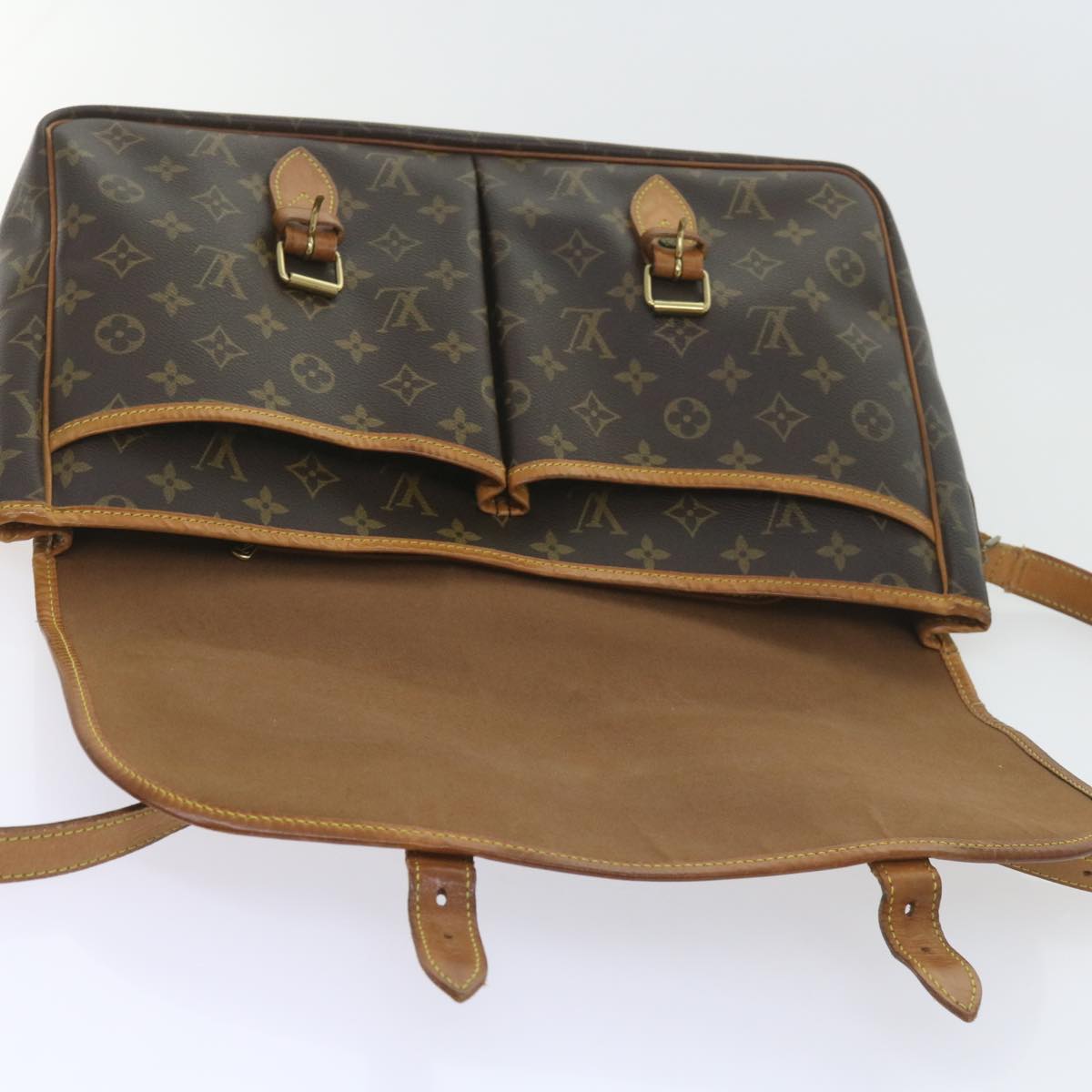 LOUIS VUITTON Monogram Gibeciere GM Shoulder Bag M42246 LV Auth bs10124