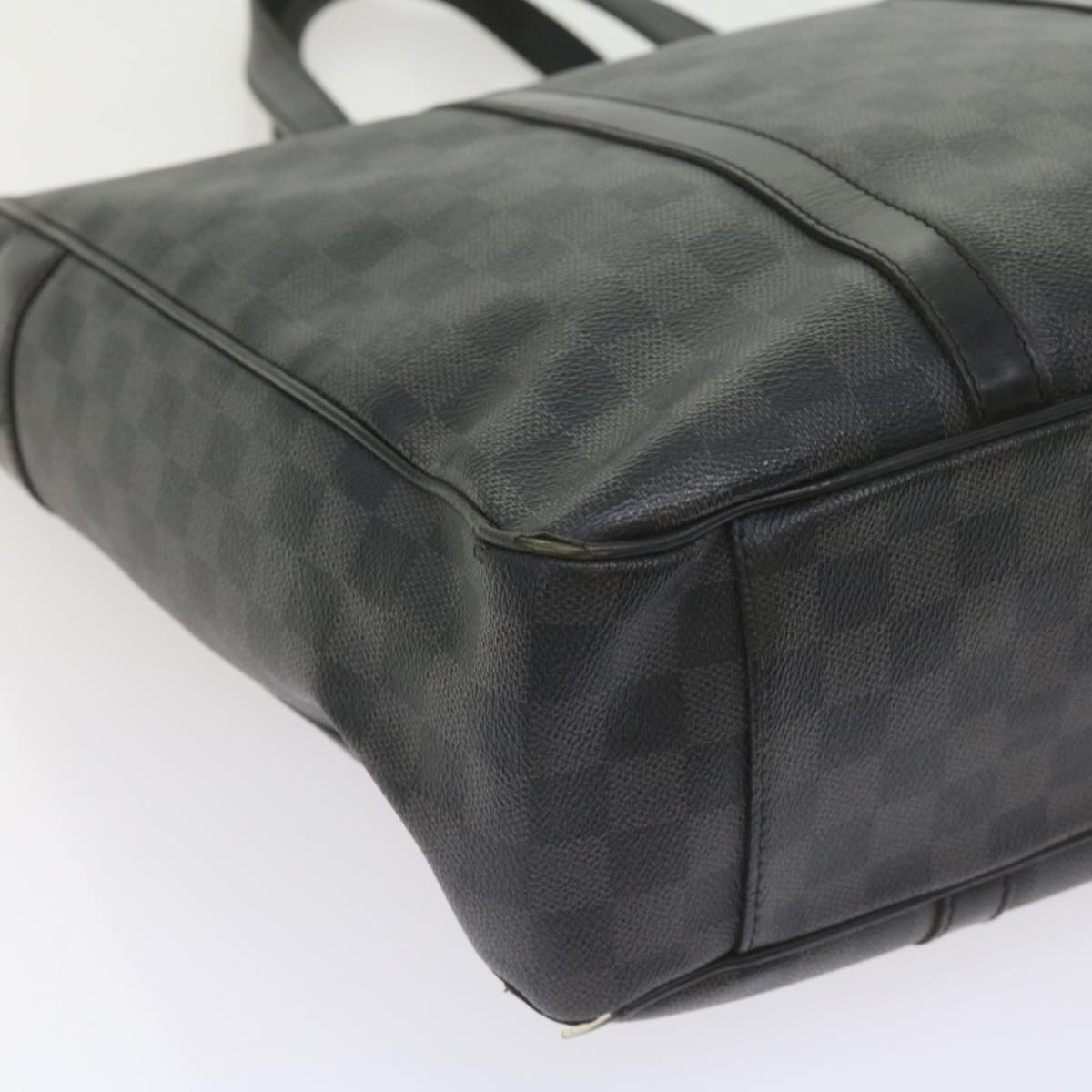 LOUIS VUITTON Damier Graphite Tadao 2way Hand Shoulder Bag N51192 Auth bs10128