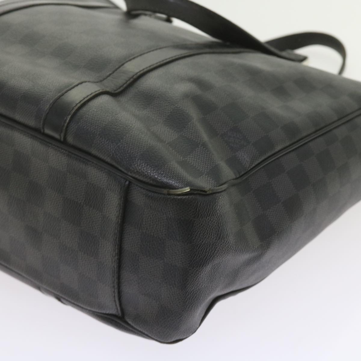 LOUIS VUITTON Damier Graphite Tadao 2way Hand Shoulder Bag N51192 Auth bs10128