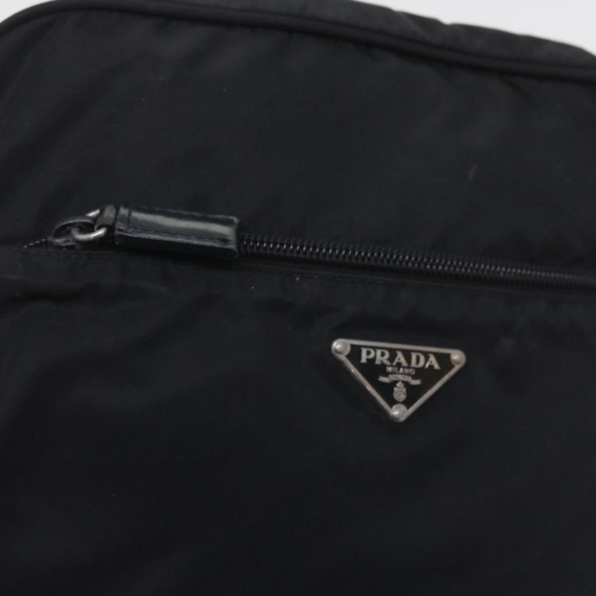 PRADA Shoulder Bag Nylon Black Auth bs10134