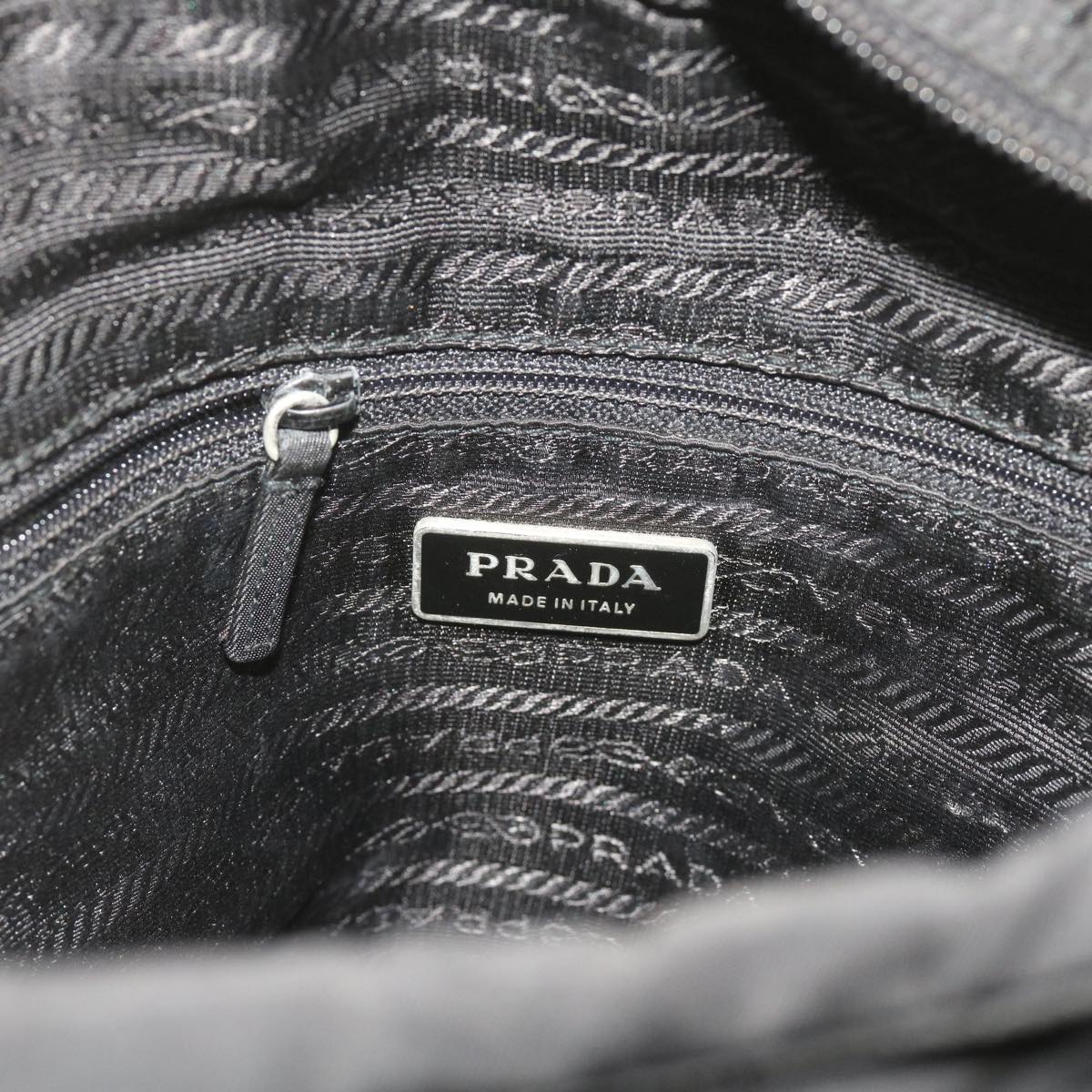 PRADA Shoulder Bag Nylon Black Auth bs10134