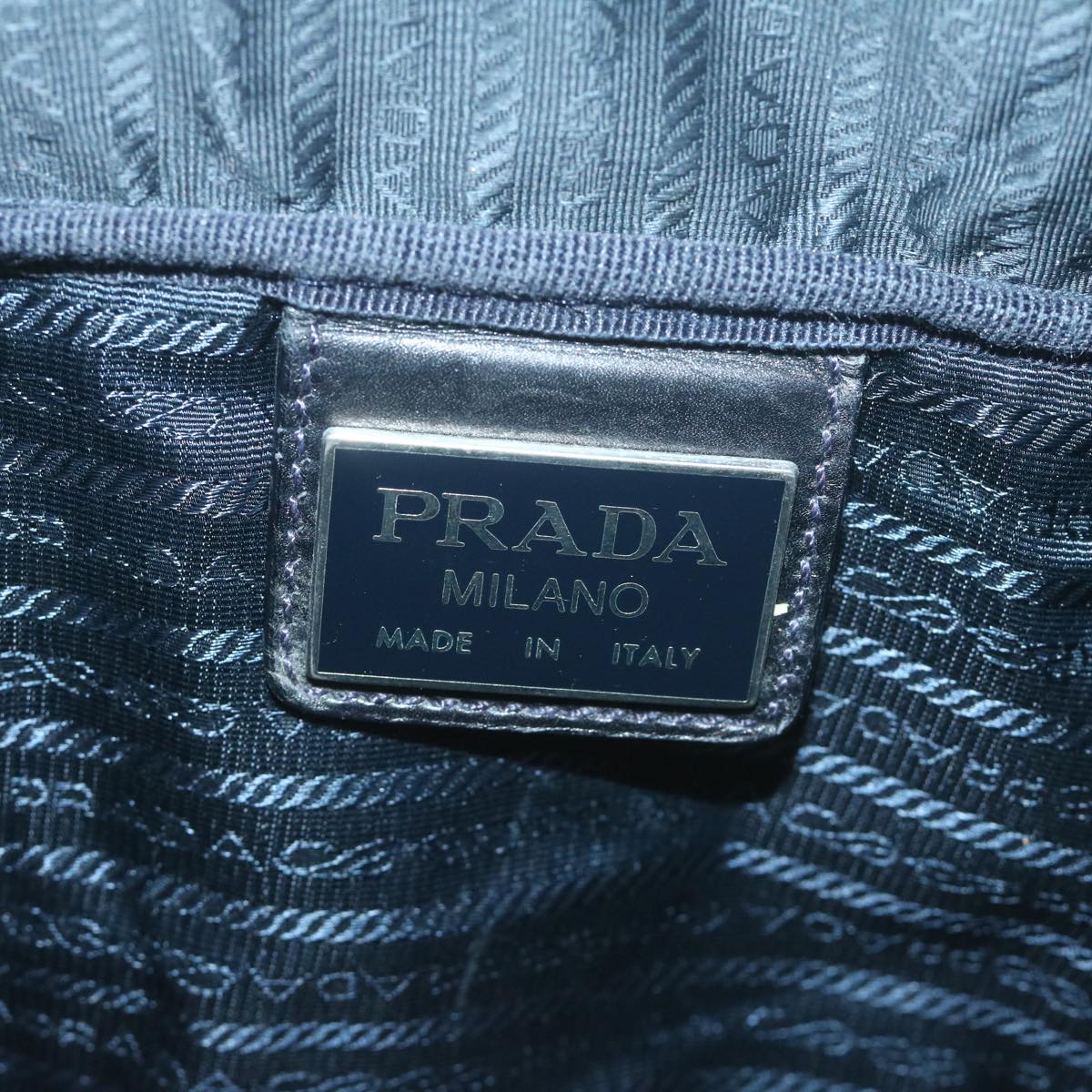 PRADA Boston Bag Nylon Navy Auth bs10136