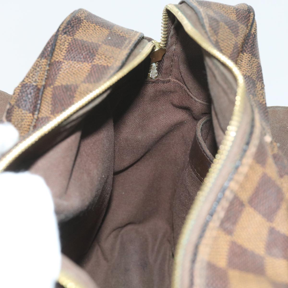 LOUIS VUITTON Damier Ebene Naviglio Shoulder Bag N45255 LV Auth bs10172