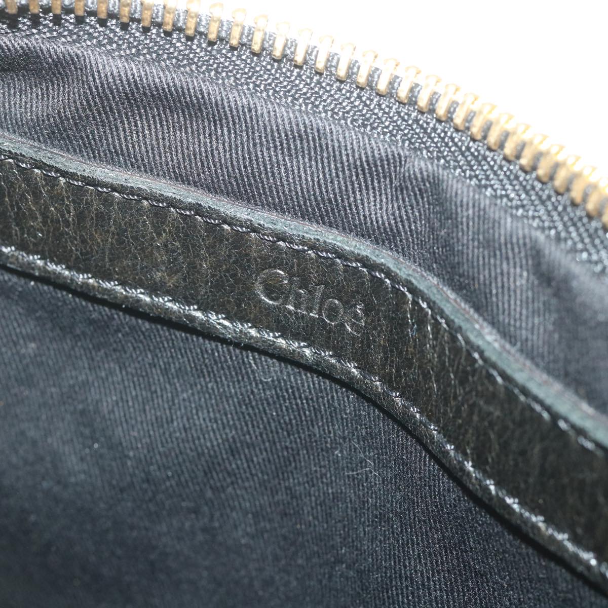 Chloe Etel Hand Bag Leather 2way Black 03-11-50 Auth bs10193
