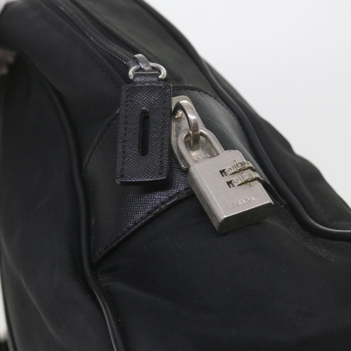 PRADA Hand Bag Nylon Black Auth bs10223