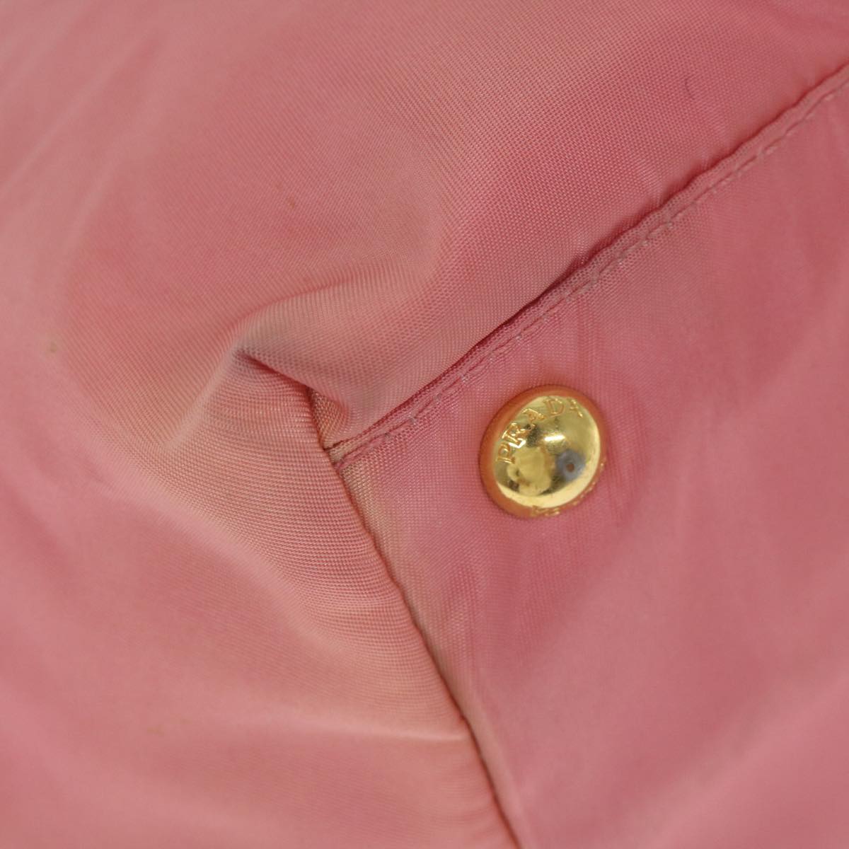 PRADA Hand Bag Nylon Pink Auth bs10274