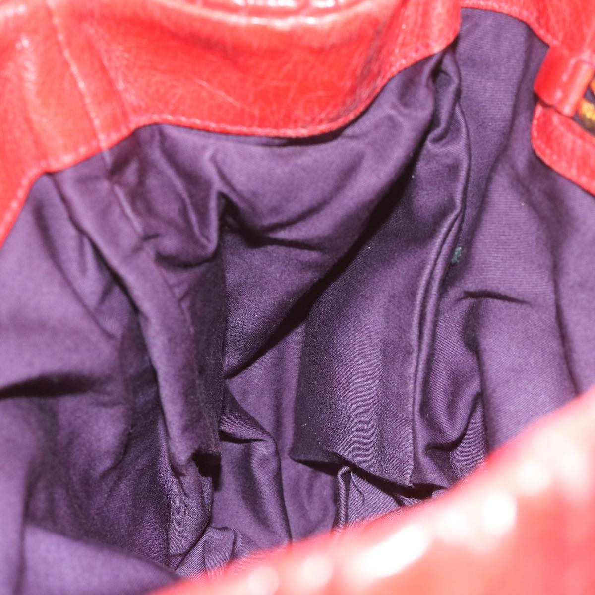 Miu Miu Materasse Hand Bag Leather Red Auth bs10276