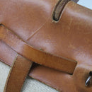 HERMES Her Bag Ad Backpack Coated Canvas Beige Brown Auth bs10291-9