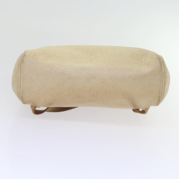 HERMES Her Bag Ad Backpack Coated Canvas Beige Brown Auth bs10291