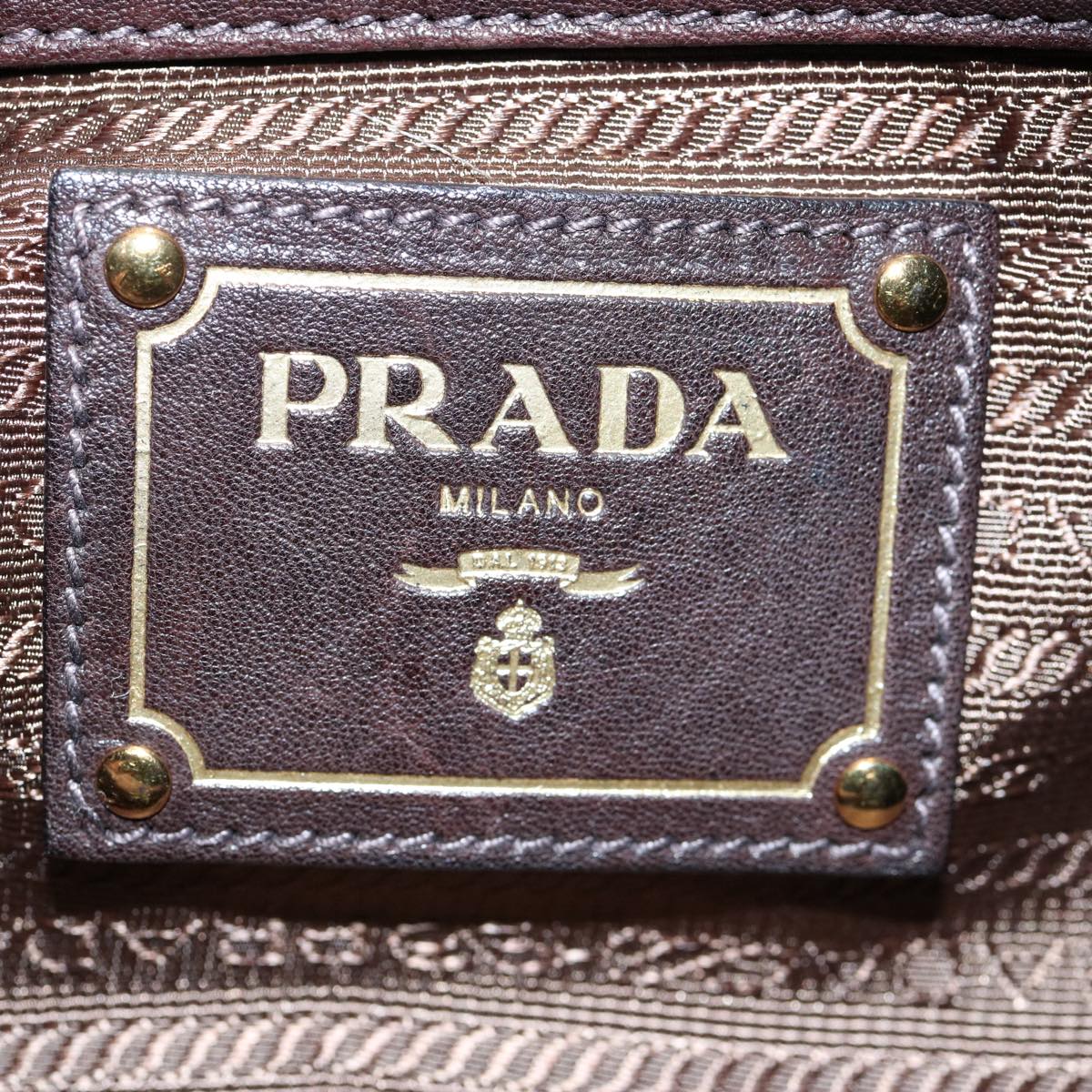 PRADA Shoulder Bag Nylon Khaki Auth bs10307